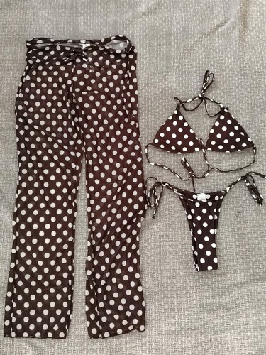 Women brown white polka - women’s,