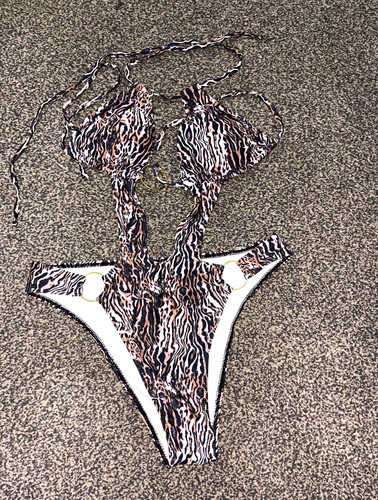 Shein animal print halter - print,