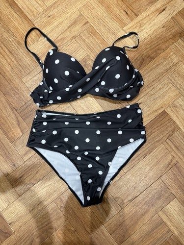Women black white polka - m,