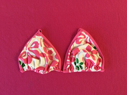 Pink and green flower bikini - pink,