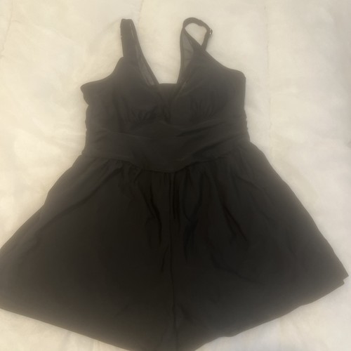 Black swimsuit with shorts - black,