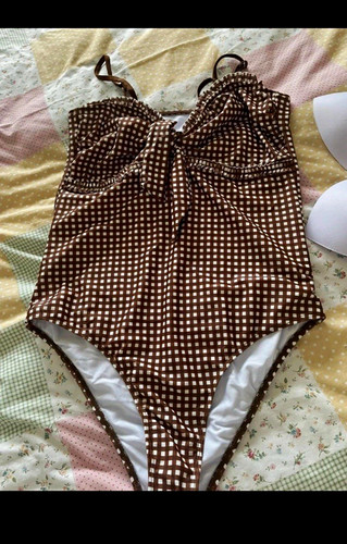 Women brown white check - women’s,