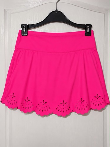 Pink high waisted swim skirt - pink,
