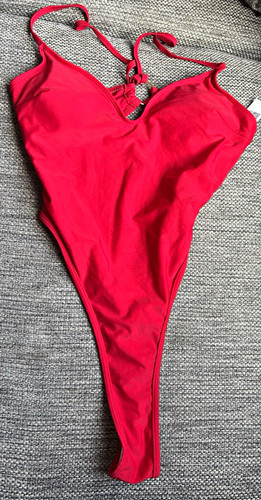 Shein red one piece - shein,