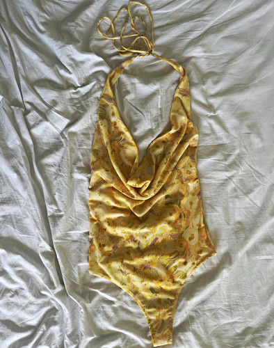 Zara women yellow floral - zara,