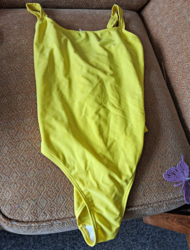 Yellow one piece swimsuit - yellow,