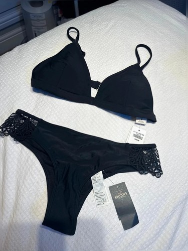 Hollister black bikini set - black,