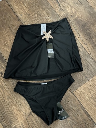 Ladies black bikini skirt - ladies,