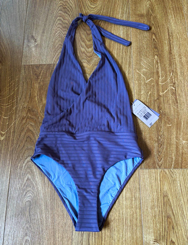 Luma purple ribbed halter one - purple,