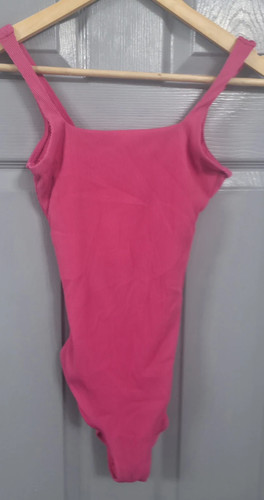 Hot pink ribbed one piece - pink,