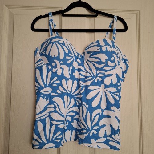 Womens blue and white tankini - womens,