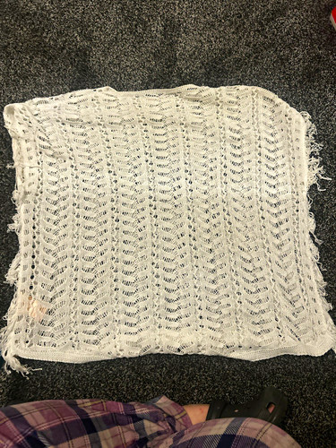 White knitted crochet - white, crochet/knit