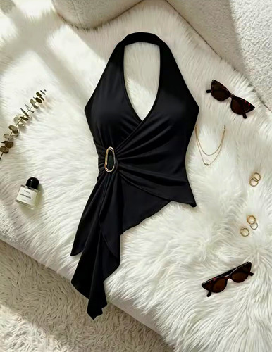 Women black halter - women’s,