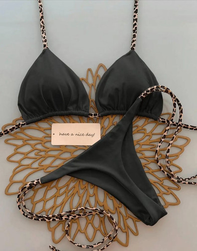 Women solid color bikini - solid,