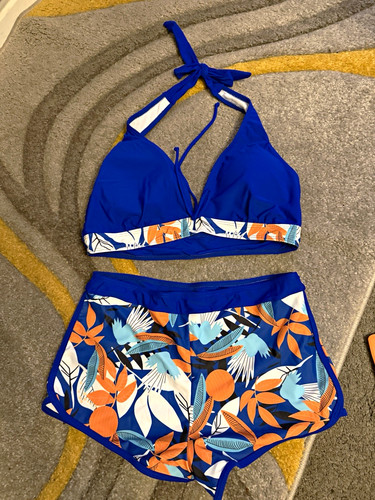 Women blue floral tropical - women’s,