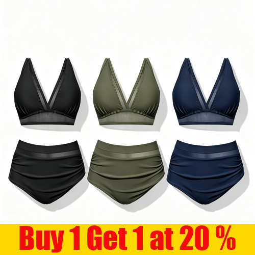 Mesh neck high waisted - mesh,