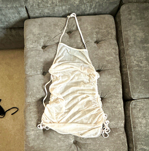 Women white striped mesh - women’s,