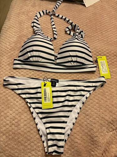 Boohoo black white - black, bikini